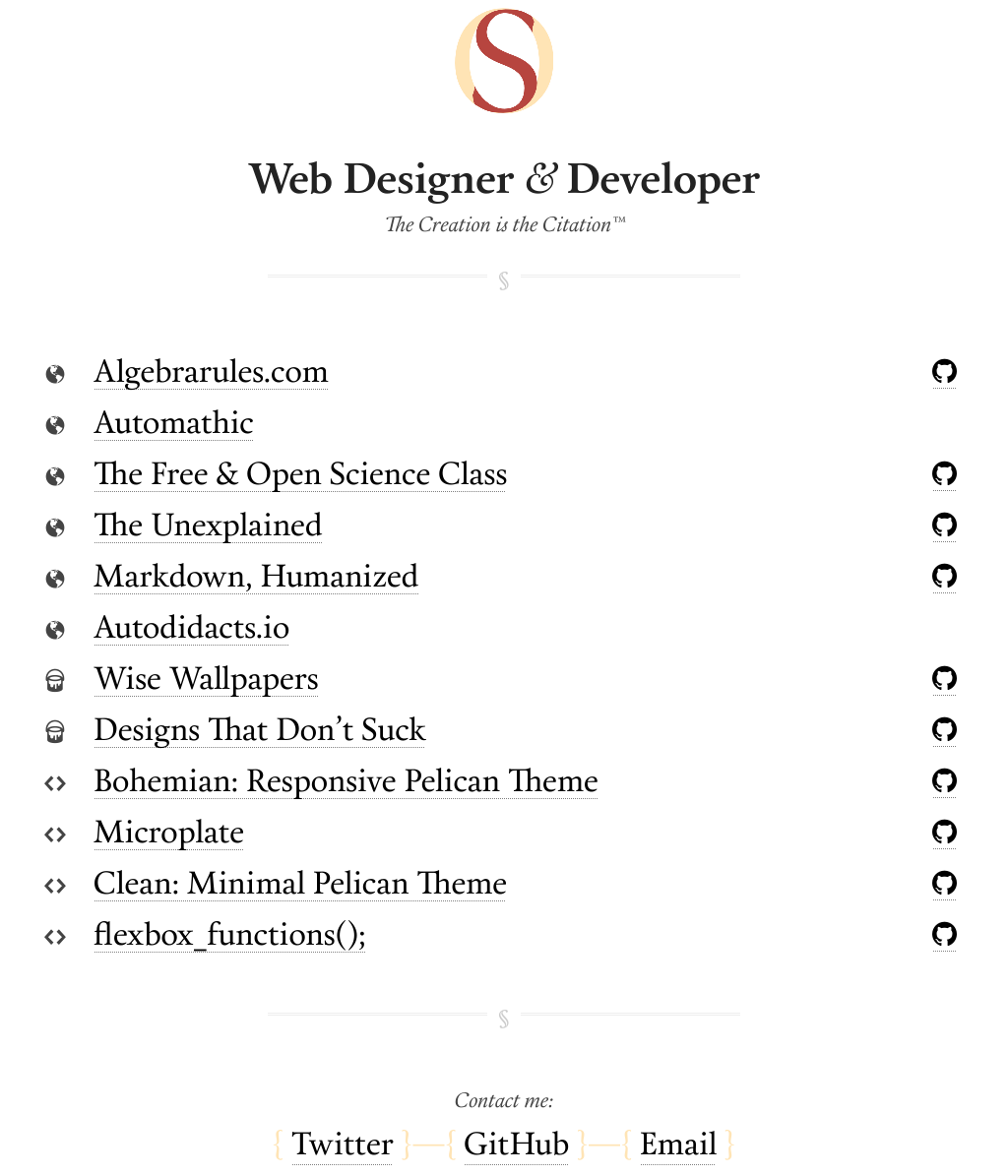 GitHub - curiositry/curiositry.github.io: My minimal portfolio + web ...